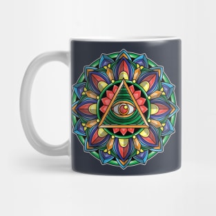 Mandala Indian triangle eye Mug